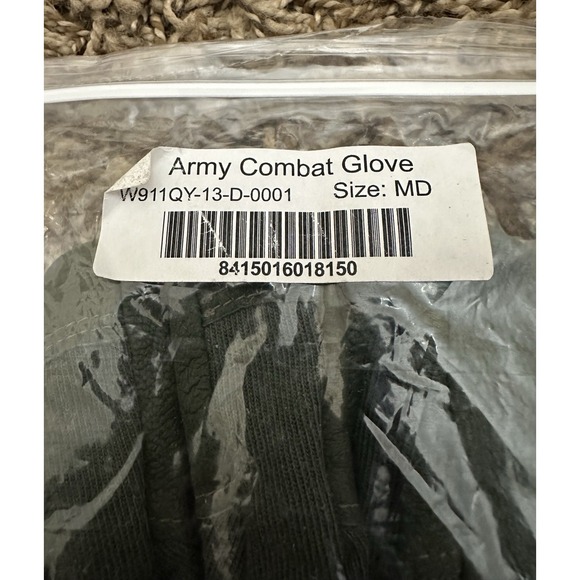 US Army Combat Gloves Type II Capacitive Green NSN 8415-01-6018-150 Size Medium - Picture 3 of 3